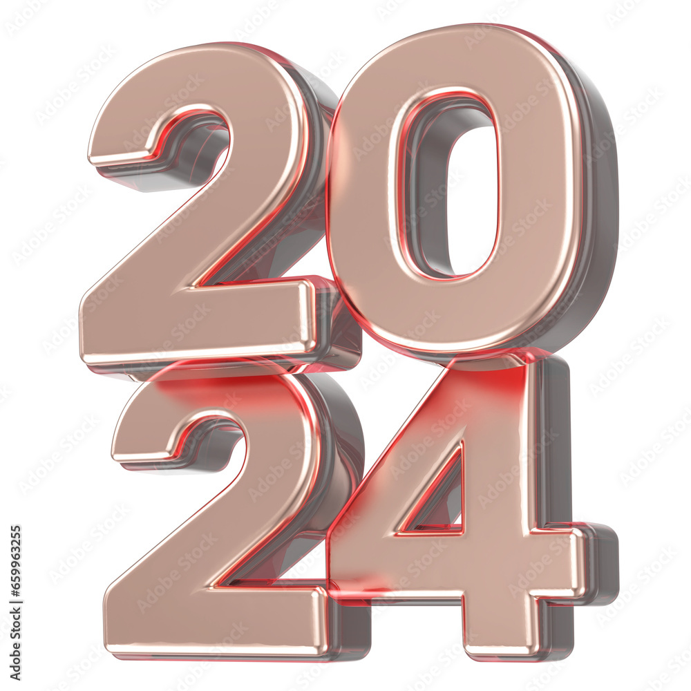 2024 number 3d render 2024 number 3d render