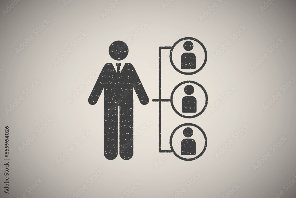 Universal, businessman icon vector illustration in stamp style Universal, businessman icon vector illustration in stamp style