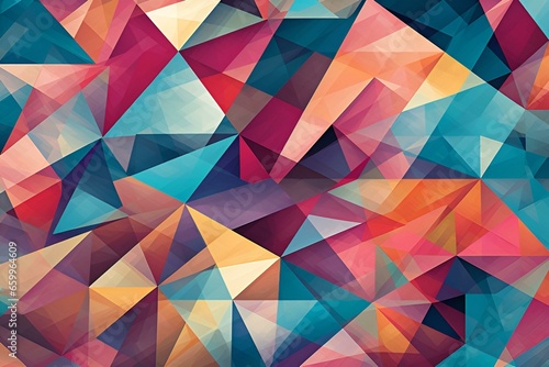 abstract background with triangles AI Generative 