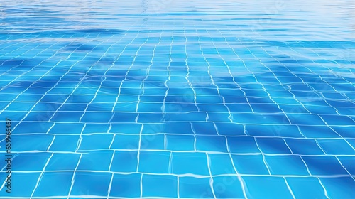 Blue tiles swimming pool water reflection texture