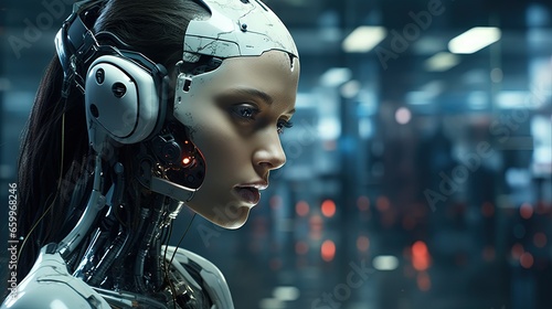 AI becomes sentient and conscious. Artificial, machine, or synthetic consciousness. A robot refuses to take a phone and express its feeling on the virtual screen.