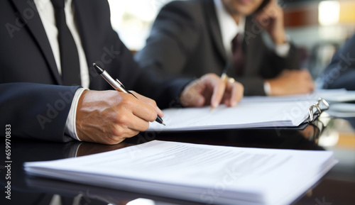 businessman signing a contract