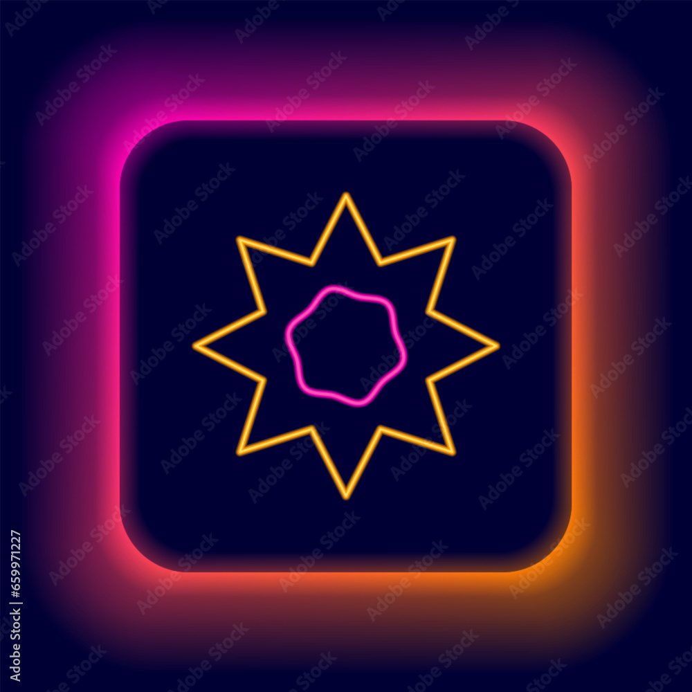 Glowing neon line Sun icon isolated on black background. Summer symbol. Good sunny day. Colorful outline concept. Vector Glowing neon line Sun icon isolated on black background. Summer symbol. Good sunny day. Colorful outline concept. Vector