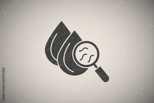 Circulation, hematology icon vector illustration in stamp style