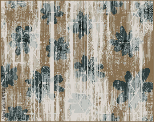 trend artistic machine carpet on white background bathmat and Rug Boho style ethnic design pattern with distressed woven texture and effect