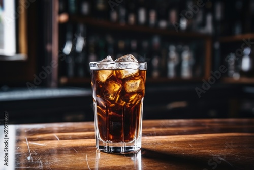 freshly made cold brew coffee in a coffee shop © altitudevisual