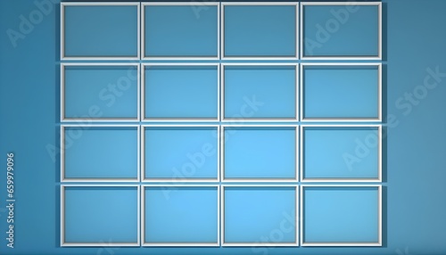 Square grid with thin white lines on light blue background no light very detailed no hands in the image using hdr and TruMotion 