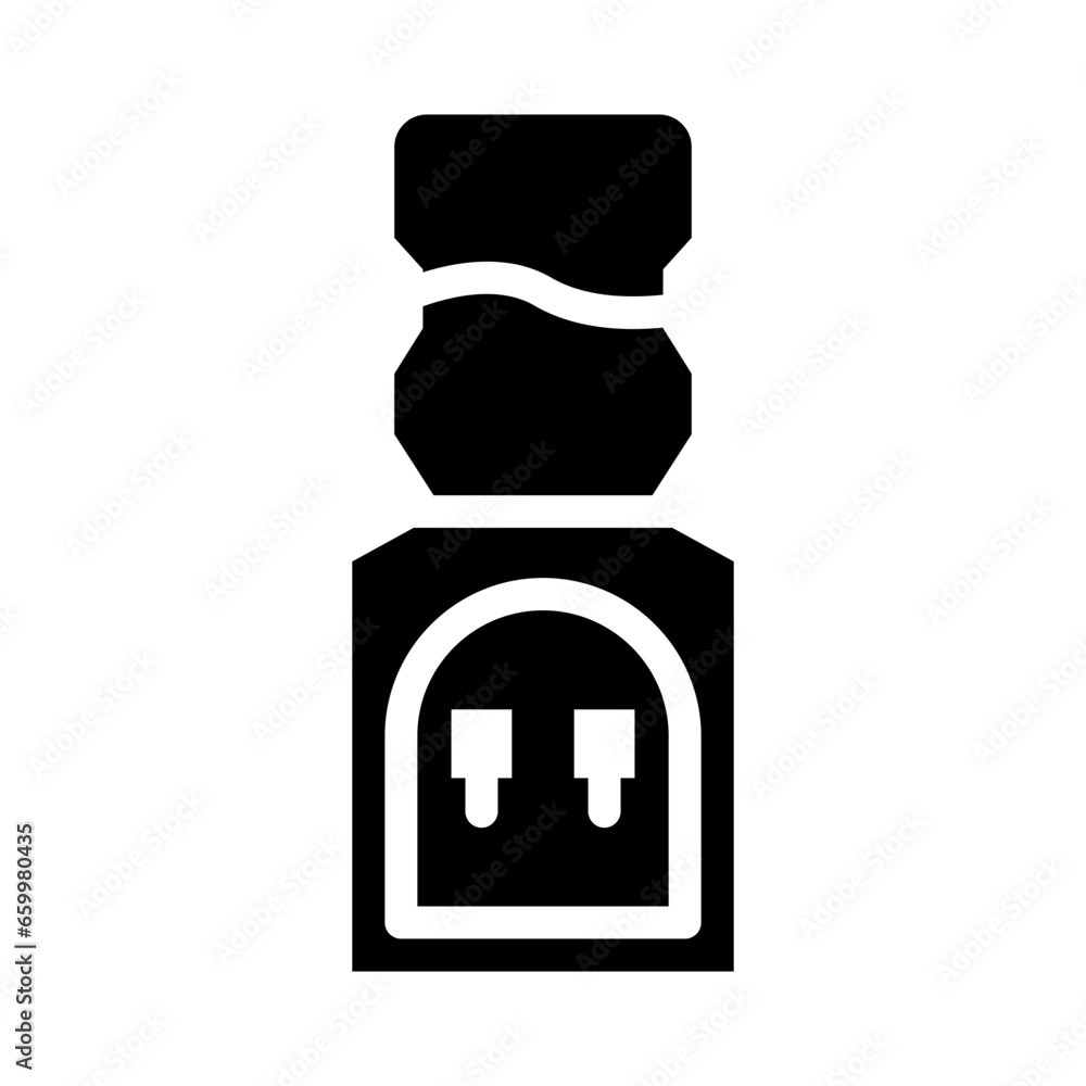 water dispenser glyph icon illustration vector graphic. Simple element illustration vector graphic, suitable for app, websites, and presentations isolated on white background