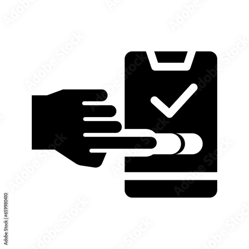 checkout glyph icon illustration vector graphic. Simple element illustration vector graphic, suitable for app, websites, and presentations isolated on white background