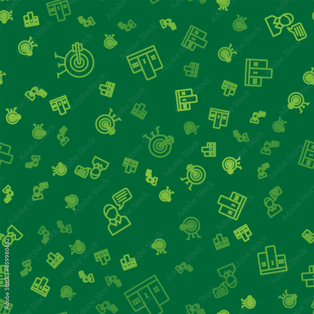 Set line Target with arrow, Speech bubble chat and Award over winner podium on seamless pattern. Vector Set line Target with arrow, Speech bubble chat and Award over winner podium on seamless pattern. Vector