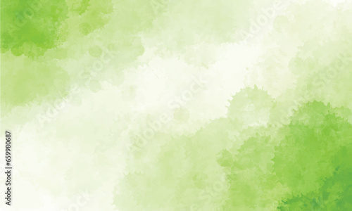 Vector soft green abstract watercolor background
