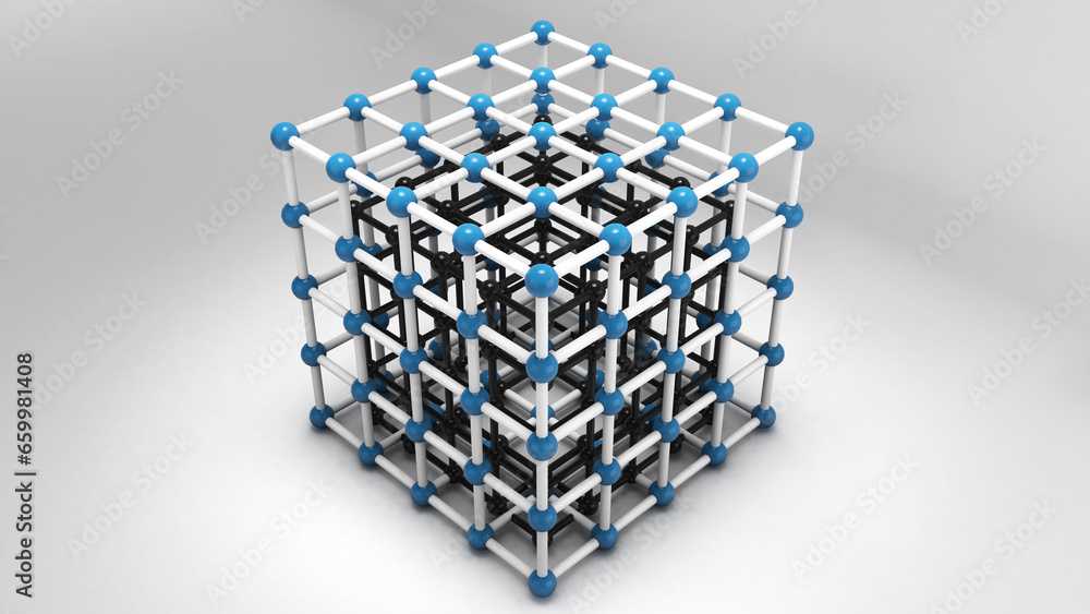 Fototapeta premium The shape structure of nanotechnology,Nanotechnology of the future,abstract background nanotechnology,3d rendering