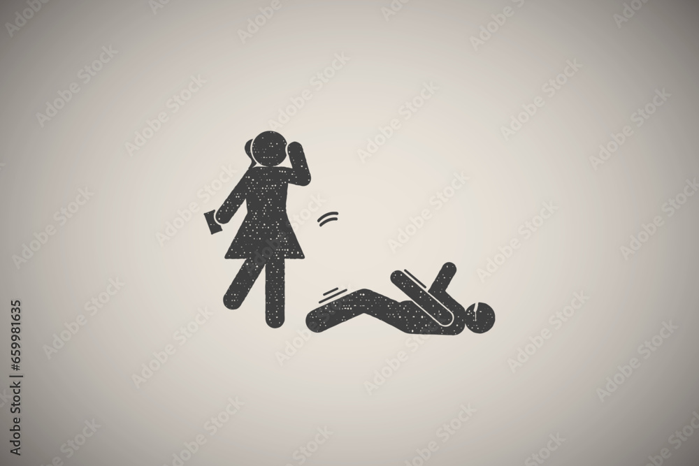 Item seizure help icon vector illustration in stamp style Item seizure help icon vector illustration in stamp style