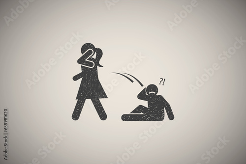 Call medical ambulance icon vector illustration in stamp style