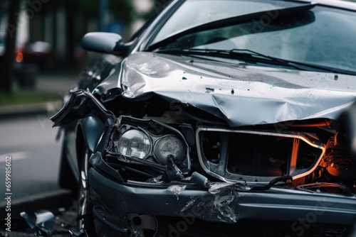 damaged car after an accident © altitudevisual
