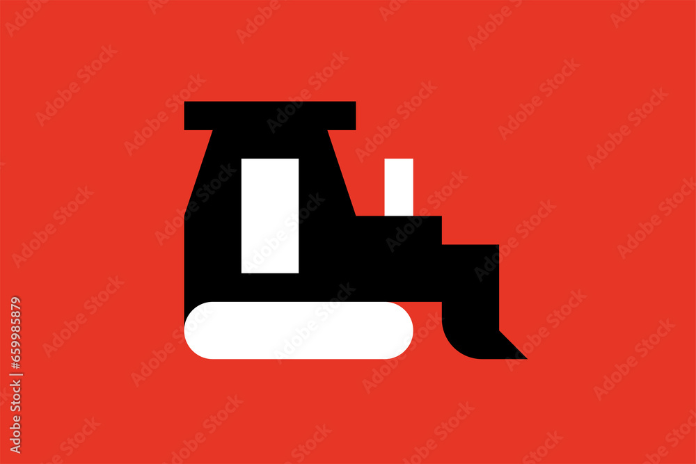 grader illustration. Vector illustration in flat style design. grader illustration. Vector illustration in flat style design.