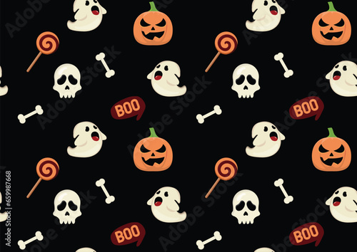 Happy halloween seamless pa...