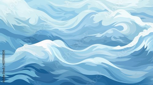 Sea life ocean pattern generative ai illustration