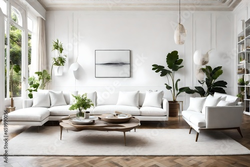 beautiful living room with white sofa © Muhammad