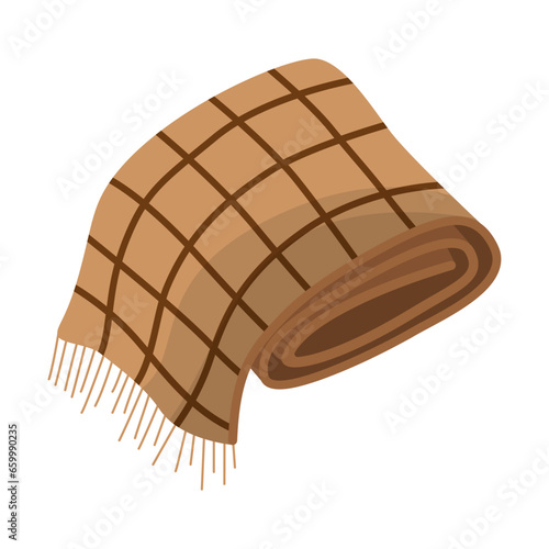 The blanket is warm. vector illustration