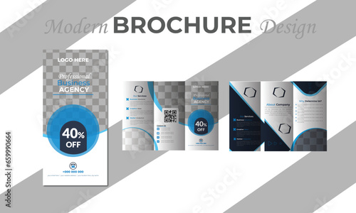 Vector Mordan trifold brochure template