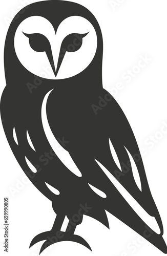 Barn owl bird icon