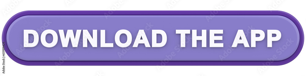 Download the app button. 3D illustration. Download the app button. 3D illustration.