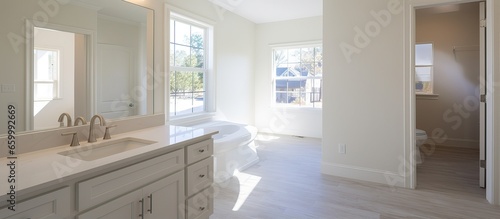 Bathroom shared by Jack and Jill in a new house photo
