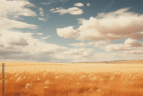 view of the vast yellow grassland