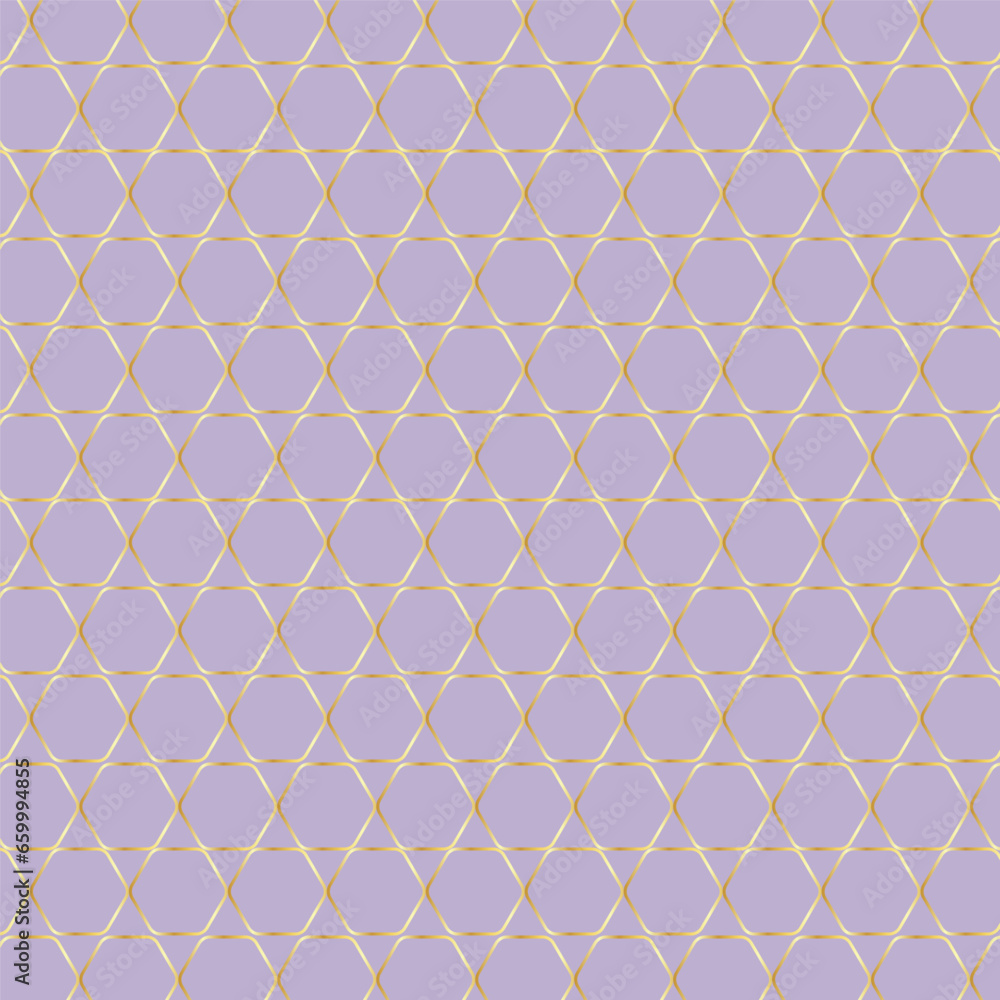 Seamless hexagons pattern, vector illustration. Retro geometric hexagon seamless pattern. 