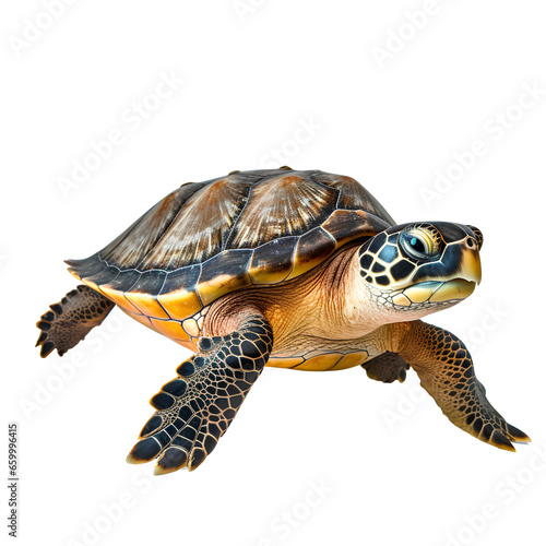 Sea turtle on transparent background PNG