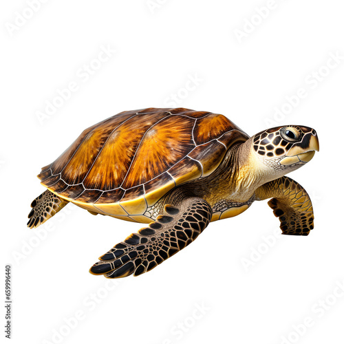 Sea turtle on transparent background PNG