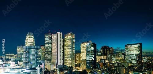 東京のサイバーパンク夜景, 新宿の高層ビル群 © 拓也 神崎