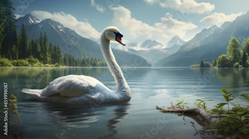 swan on the water © Sajawal