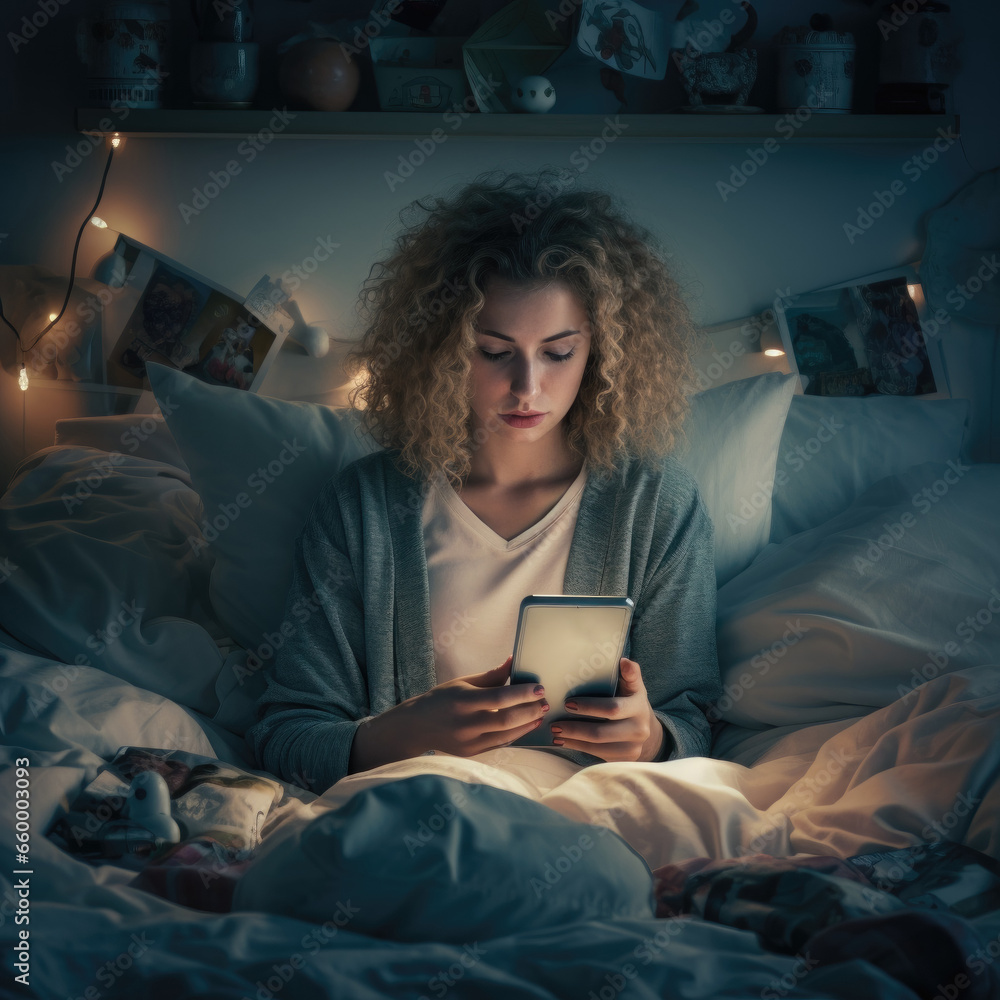 staying in bed for extended period scrolling through devices staying in bed for extended period scrolling through devices