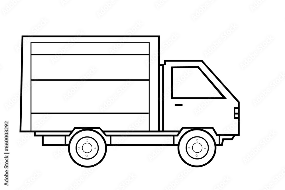 truck with a box