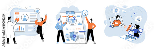 Insurance for car, property, travel, accident, life, medical. Insurance concept now includes options for freelancers and entrepreneurs Covers home insurance with additional options for natural