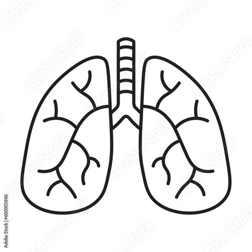 Lungs icon vector graphic