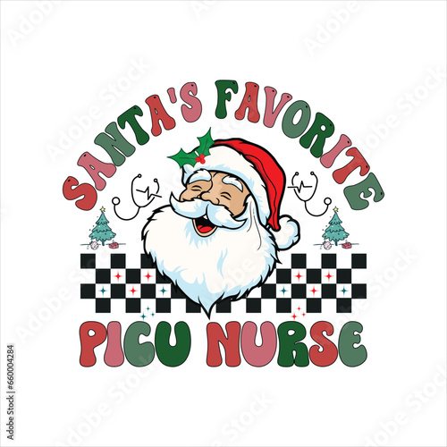 Christmas Picu Nurse SVG Santas Favorite