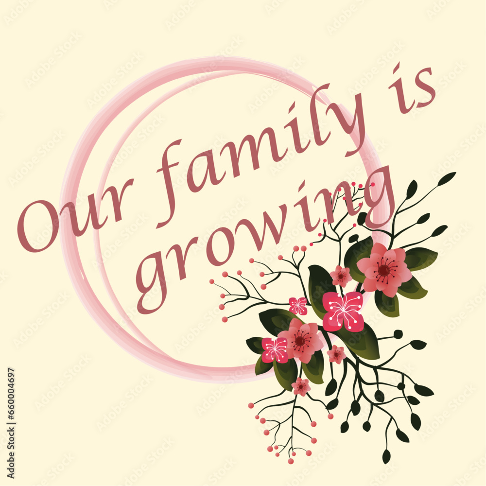 Pregnancy weeks milestone cards, pregnant women, our family is growing
