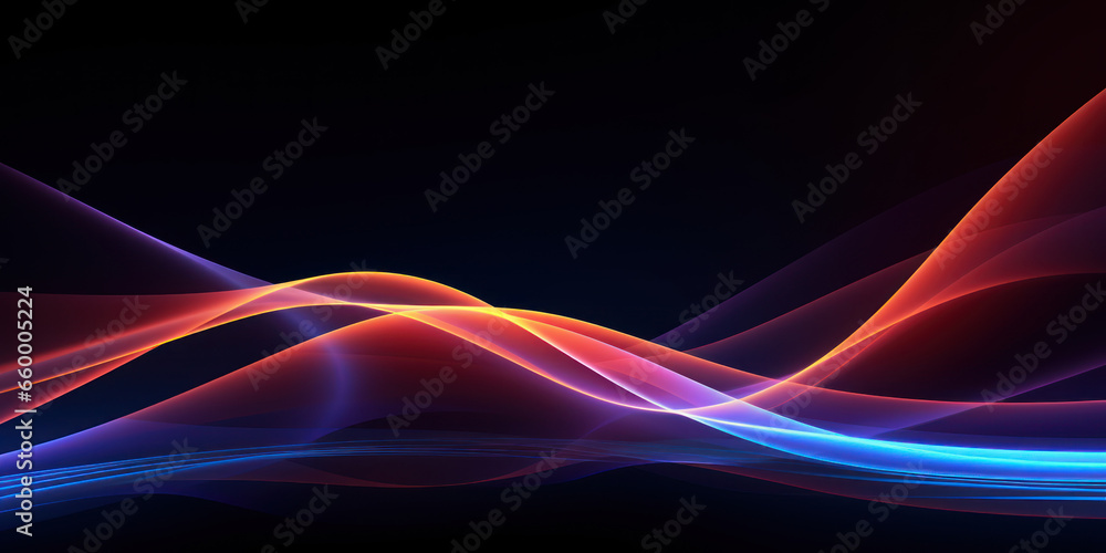 Bright, flowing neon waves create a lively and futuristic pattern. Bright, flowing neon waves create a lively and futuristic pattern.