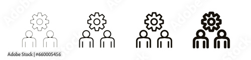 réglages Teambuilding entreprise travail pictogramme icône et symbole logo