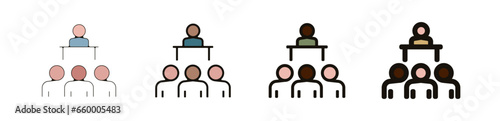 Teambuilding entreprise travail pictogramme icône et symbole logo