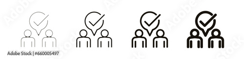Valider Teambuilding entreprise travail pictogramme icône et symbole logo