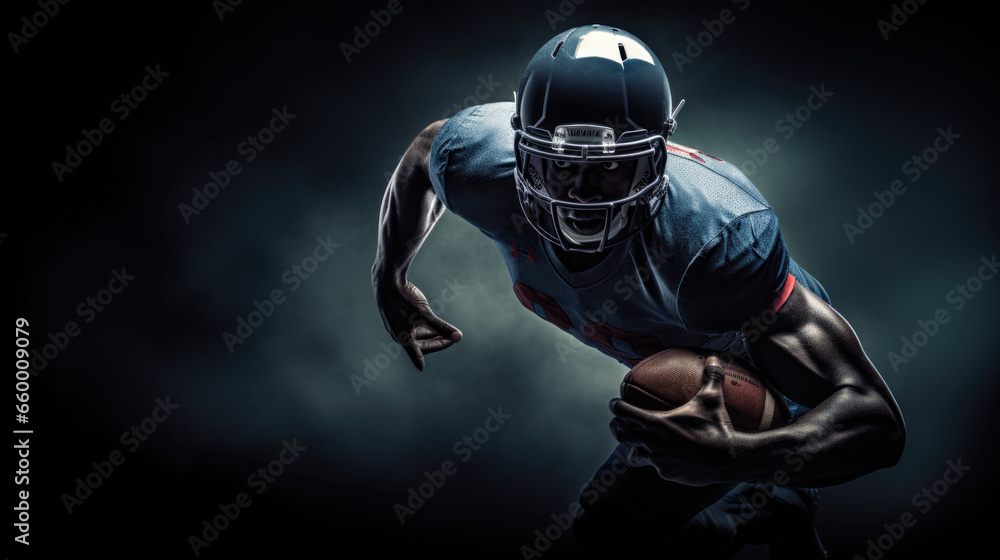 The Resilient Spirit of a Modern Football Player in Hyper-Realistic Detail The Resilient Spirit of a Modern Football Player in Hyper-Realistic Detail