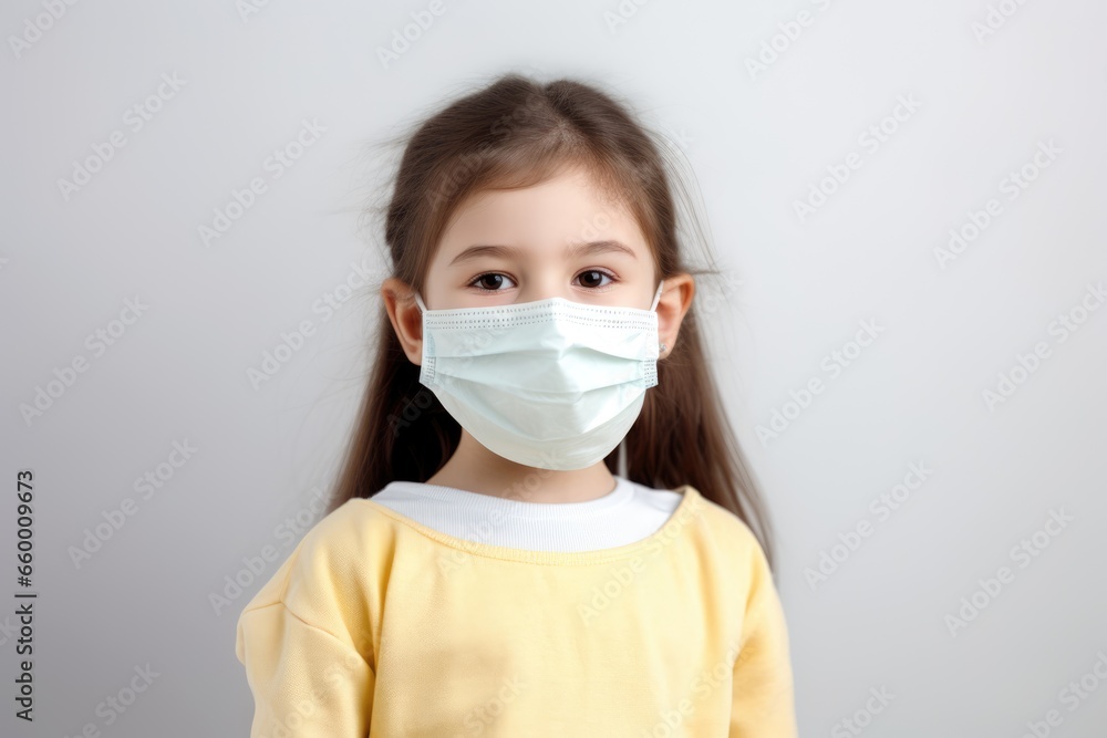 child in medical mask, quarantine and epidemic concept child in medical mask, quarantine and epidemic concept