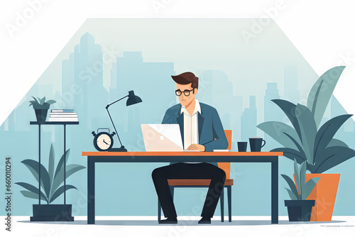 Man working from home