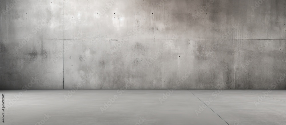 Backdrop for editing text inside a room with concrete wall and cement floor texture - obrazy, fototapety, plakaty 