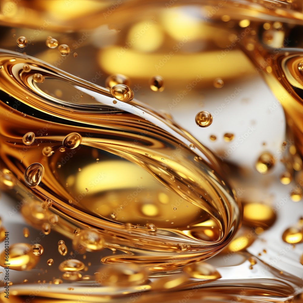 Golden oil bubble drops seamless pattern Golden oil bubble drops seamless pattern