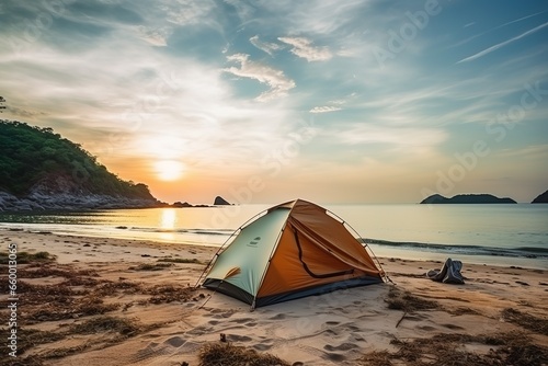 Tent on the seashore